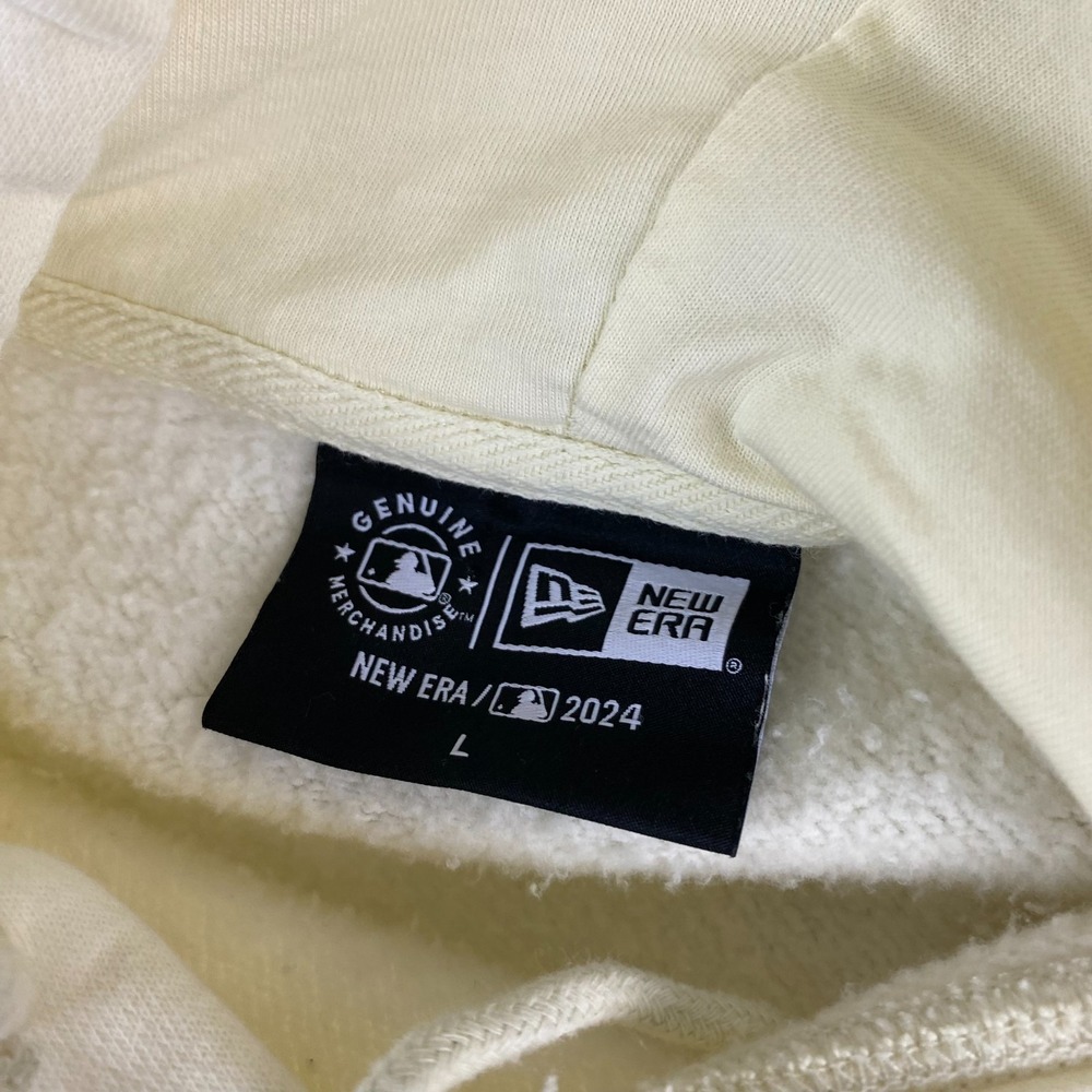 New York Yankees New Era Hoodie Large Cream Embroidered big logo - Picture 12 of 16